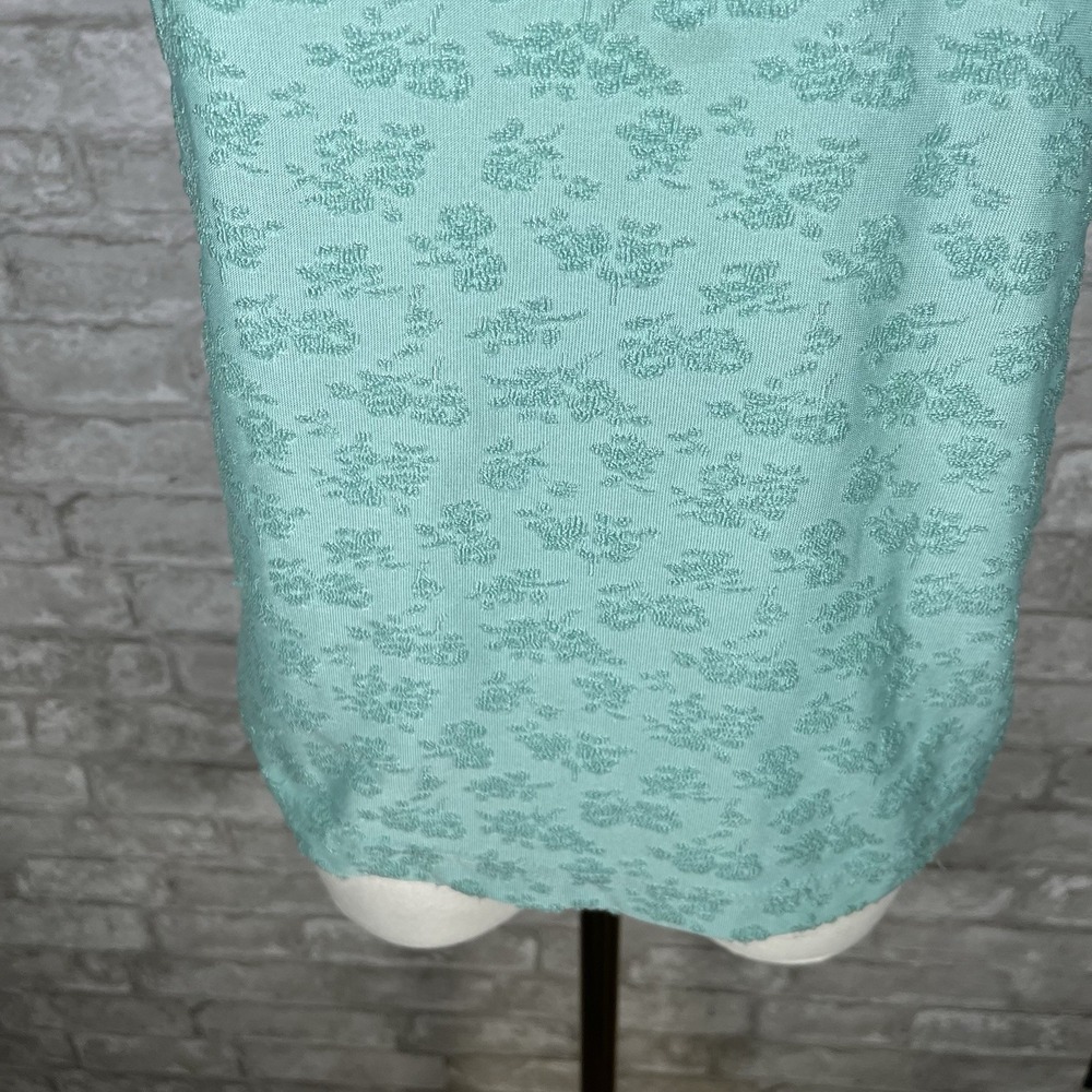 Vintage Express Tricot Mint Green Floral Camisole Size Large Fairy Boho Festival - Picture 5 of 10